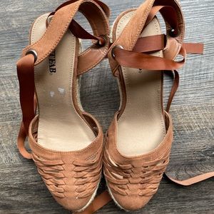 JUSTFAB Wrap Wedge Heels